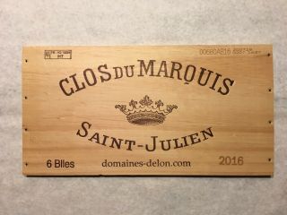 1 Rare Wine Wood Panel Clos Du Marquis Vintage Crate Box Side 9/19 506