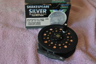 Vintage Silver By Shakespeare Boxed Fly Fishing Reel Later Import