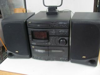 Rare Jvc Mx - S20 Compact Stereo Component System Cd Am/fm Dual Cassette Ca - S20bk