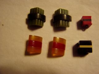 Vintage Set 6 Various Catalin / Bakelite Buttons Clothing Sewing Jacket