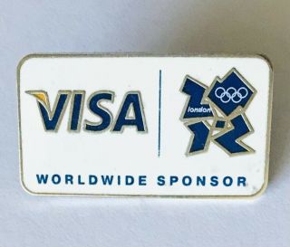 Visa Worldwide Sponsor Vancouver Winter Olympics Pin Badge Rare Vintage (g1)