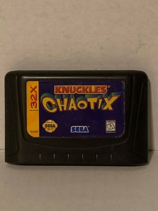 Knuckles Chaotix Sega 32x Game Cart Only Authentic Vintage Rare