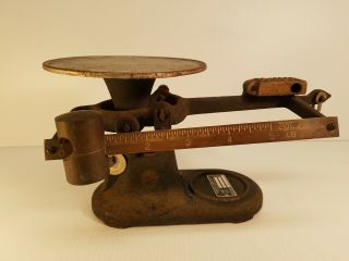 Vintage Fairbanks Morse Cast Iron 25lb.  Balance Scale 2