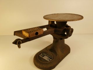 Vintage Fairbanks Morse Cast Iron 25lb.  Balance Scale 3
