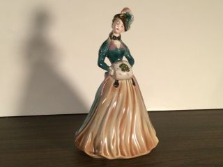 Vintage Goldscheider Everlast Lady With Muff Porcelain Figurine 802