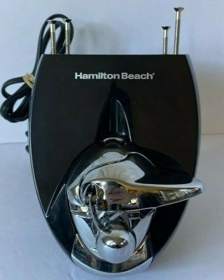 Rare Hamilton Beach 76476 Black W/classic Chrome Under The Cabinet Can Opener