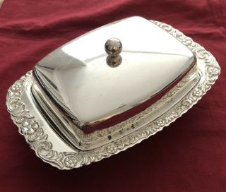Vintage Silver Plated Butter Dish C.  1980’s