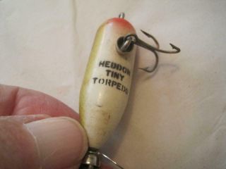 4 Vintage Heddon Baby & Tiny Torpedo Fishing Lures All Different 2