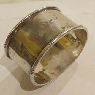 99p Art Deco Silver Napkin Ring 19 Grams Birmingham 1929