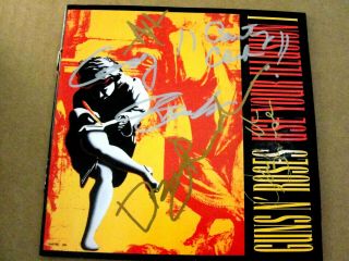 Rare Gun N Roses 4x Signed Autograph Cd - Use Your Illusion - Slash