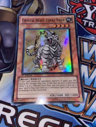 Yu - Gi - Oh Rare Crystal Beast Topaz Tiger 1st Edition Rymp - En043 (mp)