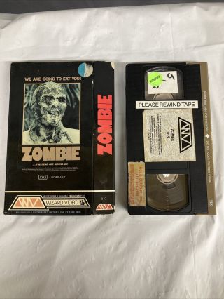 Vintage Zombie Vhs Wizard Video Rare Horror Fulci 019 1979 1981