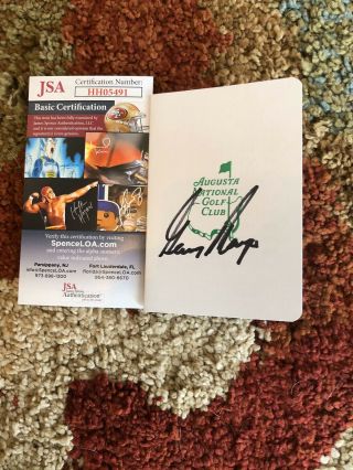 Gary Player Signed Masters Golf Score Card Rare Hall Of Fame Black Knight Jsa 6