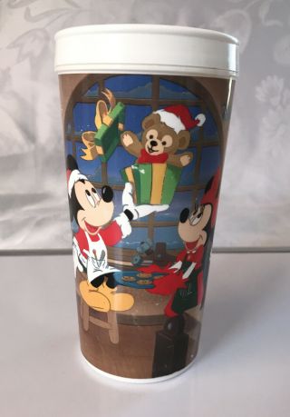 Vintage Fab 5 Disney Cup Disneyland Park Happy Holidays Travel Cup Rare Mickey