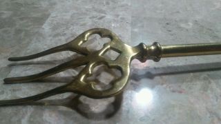 Vintage Antique Brass Toasting Fork 18 