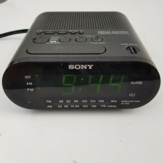 Sony Dream Machine Digital Alarm Clock Am Fm Radio Model No.  Icf - C218 Black