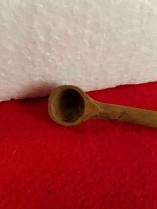 Vtg Antique Primitive Burl Wood Bowl Hand Carved Early Old Treen Tiny Spoon Etc