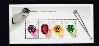Australia 2017 - Rare Beauties Gemstones Minisheet/ Souvenir Sheet Mnh