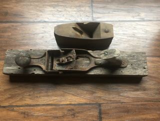 Rare Vintage Wood Transitional Block Plane 15 " Antique Hand Tool 100,  Years Old