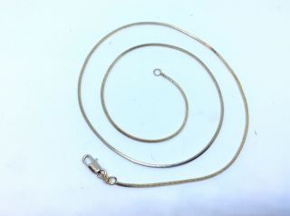 Antique Vintage 18ct Gold Filled Snake Chain Necklace 52.  5cm Long