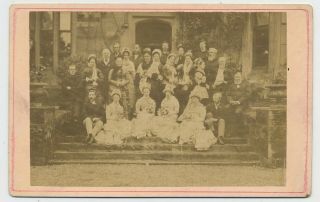 Antique Cabinet Photograph Of A Large Wedding Group By G.  Parkin Brampton L3