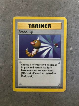 Pokemon Tcg Cards Shadowless Base Set Scoop Up 78/102 Rare