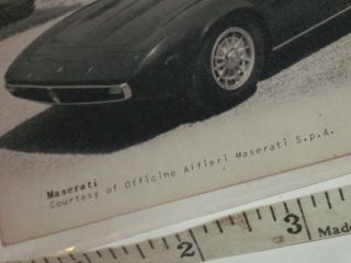 Rare Maserati Car Store Ad Card Alfieri Maserati S.  P.  A