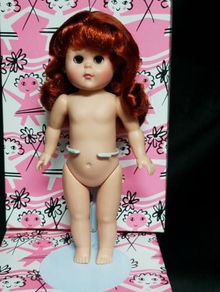 Vintage Ginny Vogue 8 inch Doll Nude Long Red Hair Brown Eyes Dress Me Doll 2