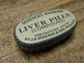 Small Antique Medicine Tin Dr.  Schenck 