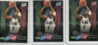 1997 Fleer Ultra Step - It - Up Anfernee Hardaway Base,  Gold And Rare Platinum