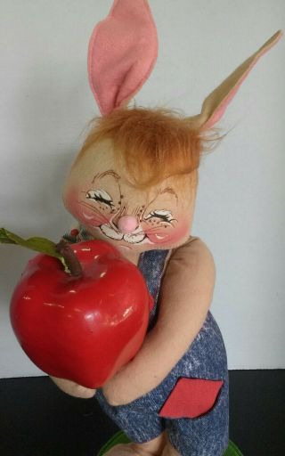 Vintage Annalee 20 " Boy Bunny Rabbit With Apple.