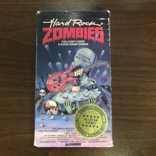 Rare 1985 Vestron Home Video Hard Rock Zombies Horror Vhs