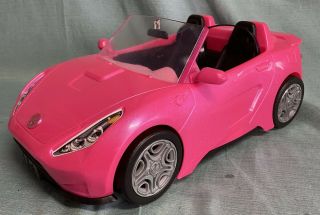 2016 Mattel Barbie Glam Pink Glitter Convertible Car with Seat Belts 2