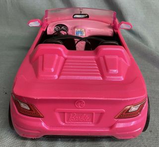 2016 Mattel Barbie Glam Pink Glitter Convertible Car with Seat Belts 3