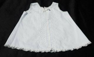 Pretty Vintage White Baby Girl Doll Dress With Lace Her Majesty