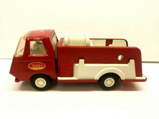 Vintage Tonka Fire Truck Pressed - Steel Red&white Rare Find