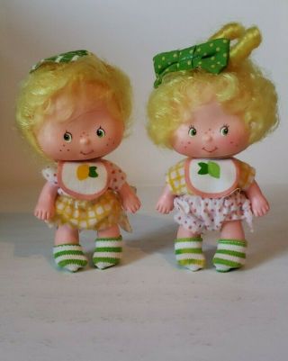 Vintage Strawberry Shortcake Lem And Ada Dolls 1980 
