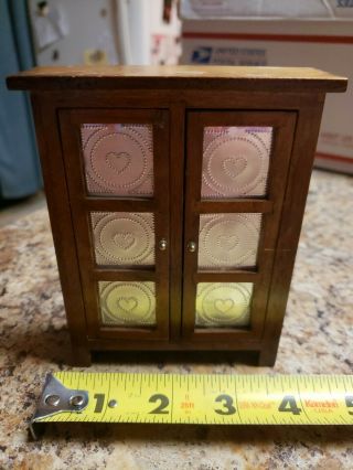 Dollhouse Miniature Pie Safe Kitchen Cabinet 1:12? Metal Wood 5 " X4 "