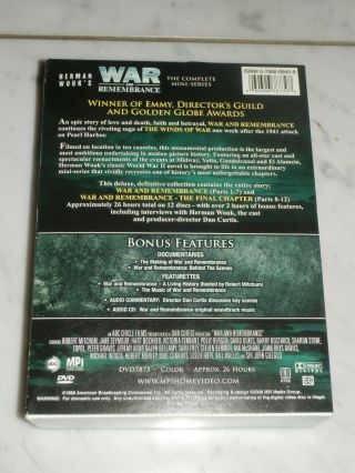 War and Remembrance - The Complete Epic Mini Series (DVD,  2008,  13 - Disc Set) RARE 3