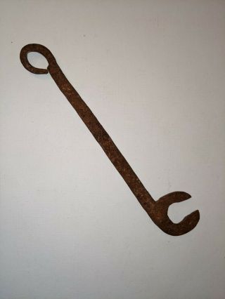 Antique Primitive Box Wrench Tool Farm Tractor Implement Car Truck Buggy