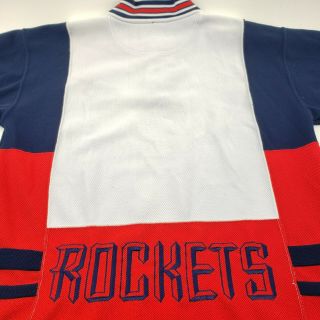 Vintage 90s Starter Houston Rockets Warm Up Jersey Shooting Shirt Medium RARE 3