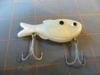 Vintage Fred Arbogast Tru Shad - Pearl White - 2 1/4 Inch