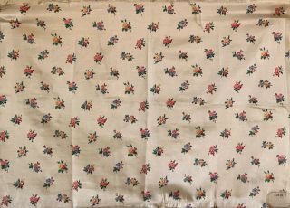 19th Century French Printed Silk Floral Fabric (2714)