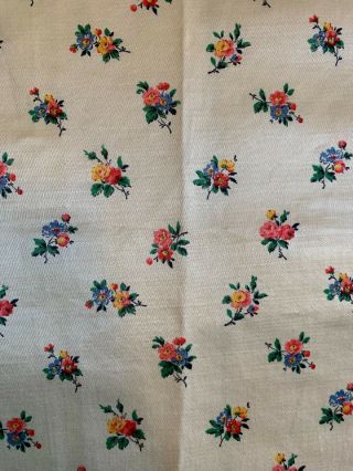 19th Century French Printed Silk Floral Fabric (2714) 3