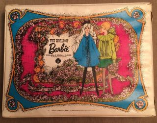 Vintage 1968 World Of Barbie Double Doll Clothes Carry Case 13x8x4 Approximate