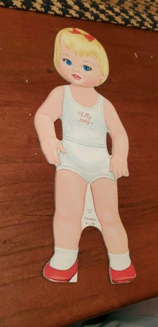 1961 Whitman Chatty Baby Doll Boxed Paper doll set Vintage Mattel 3