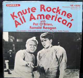 Knute Rockne All American Lp Rare Ronald Reagan 1940 Radio Show
