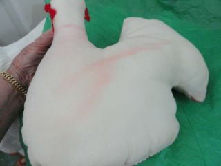 Handmade shabby chic Chicken pillow made from a vintage quilt 2