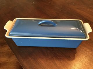Le Creuset No 32 Rare Blue Enamel Cast Iron Loaf Pan/pate Terrine - Made In France