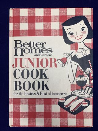Vintage 1963 Better Homes And Gardens Junior Cookbook Hardcover 1st Printingc3